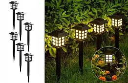 Napelemes kerti lámpák – Lámpások - 6 darabos szett