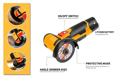 AKKUS mini sarokcsiszoló HAYAMI – 1023 – koffer + 2 akkumulátor