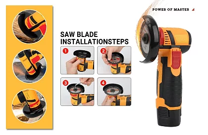 AKKUS mini sarokcsiszoló HAYAMI – 1023 – koffer + 2 akkumulátor