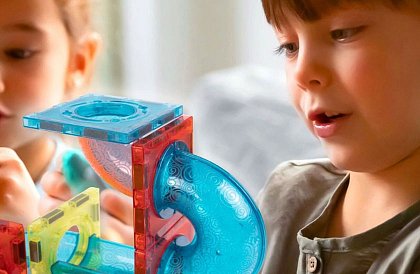 Oktatási mágneses 3D építőkészlet – 110 darab