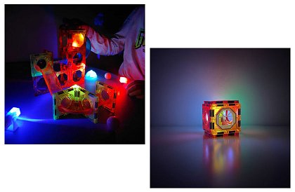 Oktatási mágneses 3D építőkészlet – 110 darab