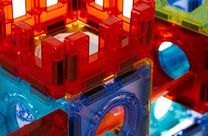 Oktatási mágneses 3D építőkészlet – 110 darab