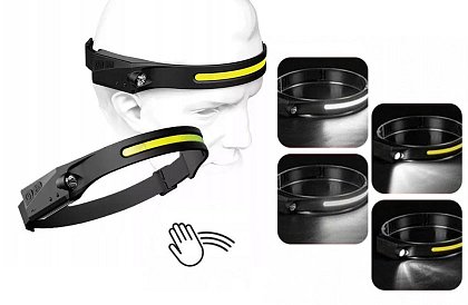 Univerzális, tölthető COB LED fejlámpa HeadLamp – 2 darab