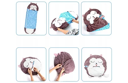 Gyerek hálózsák 3 az 1-ben állatos dizájnban