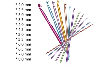 Horgolótűk - 12 darab