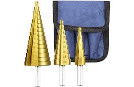 Kúp kónikus fúrók lemezhez - 3db