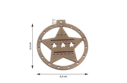 Fából készült karácsonyi díszek – 10 darabos szett zsinórral