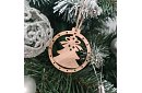 Fából készült karácsonyi díszek – 10 darabos szett zsinórral