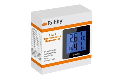 Digitális óra hőmérővel és páratartalom-mérővel