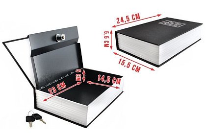 Könyv alakú széf - könyvbe rejtett széf