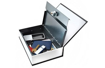 Könyv alakú széf - könyvbe rejtett széf