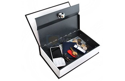 Könyv alakú széf - könyvbe rejtett széf