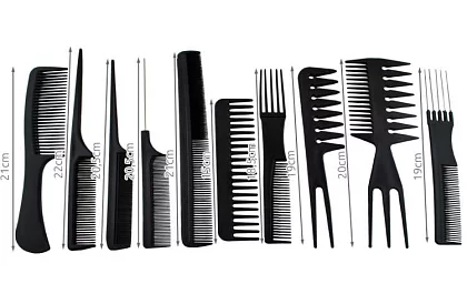Professzionális fésűk - 10 darabos készlet
