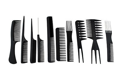Professzionális fésűk - 10 darabos készlet