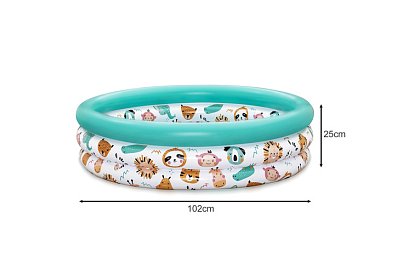 Színes felfújható gyerekmedence 102×25 cm – Bestway 51008