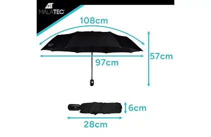 Nagy összecsukható szélálló esernyő Malatec – gyors nyitás