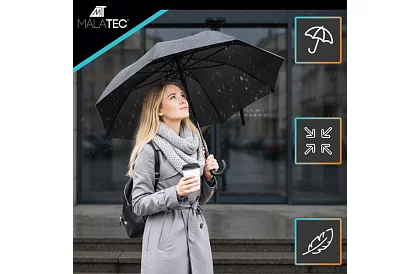 Nagy összecsukható szélálló esernyő Malatec – gyors nyitás
