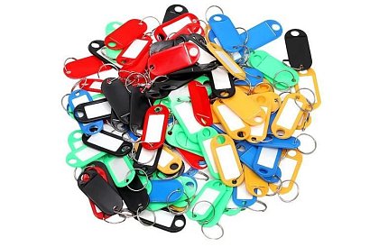 Kulcstartók az egyszerű azonosításhoz – 100 db, színes