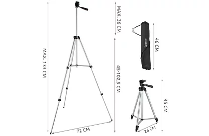Állvány telefonhoz, fényképezőhöz és digitális eszközökhöz – stabil és hordozható - készlet