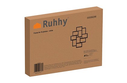 Képkeret 10 fényképhez – fehér