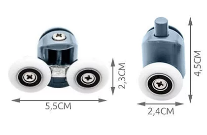 Zuhanykabinák tolóajtók kerekek – 8 db. KK9646