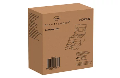 Elegáns ékszerdoboz – fekete zárakkal és szatén felülettel