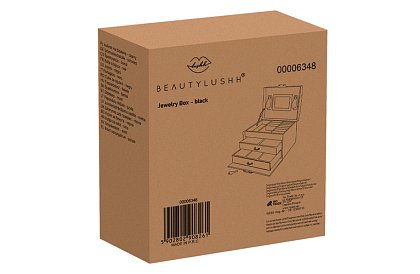 Elegáns ékszerdoboz – fekete zárakkal és szatén felülettel