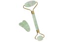 Jade masszázshenger arcra + gua sha lemez