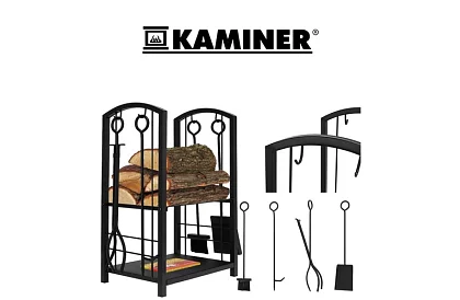 Tűzifa állvány kiegészítőkkel PK011