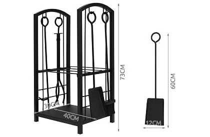 Tűzifa állvány kiegészítőkkel PK011