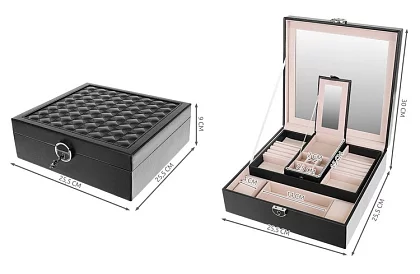 Ékszerdoboz kulccsal BEAUTYLUSHH – Fekete