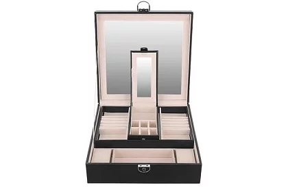 Ékszerdoboz kulccsal BEAUTYLUSHH – Fekete