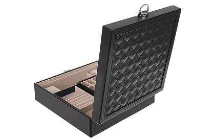 Ékszerdoboz kulccsal BEAUTYLUSHH – Fekete