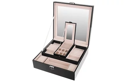 Ékszerdoboz kulccsal BEAUTYLUSHH – Fekete