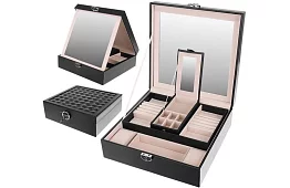 Ékszerdoboz kulccsal BEAUTYLUSHH – Fekete