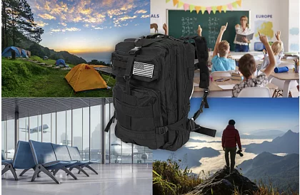 Taktikai katonai hátizsák XL TRIZAND fekete – 35 l