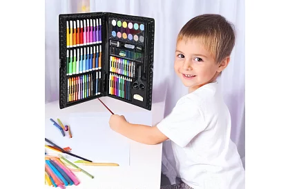 Művészeti festőkészlet bőröndben – 86 db