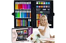 Művészeti festőkészlet bőröndben – 86 db