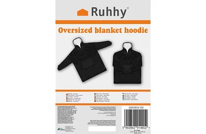 Oversize meleg pulóver – fekete