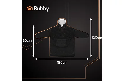 Oversize meleg pulóver – fekete