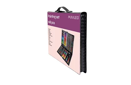 Művészeti festőkészlet bőröndben – 168 darab, fekete