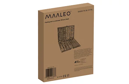 Művészeti festőkészlet bőröndben – 168 darab, fekete