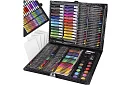 Művészeti festőkészlet bőröndben – 168 darab, fekete