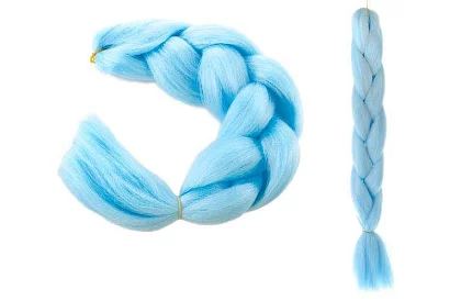 Szinétikus ombre fonatok a hajra - kék