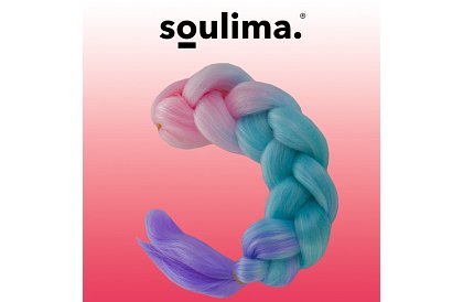 Szinétikus ombré fonatok rózsaszín-kék-lila