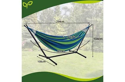 Kerti függőágy 200 × 150 cm kerettel