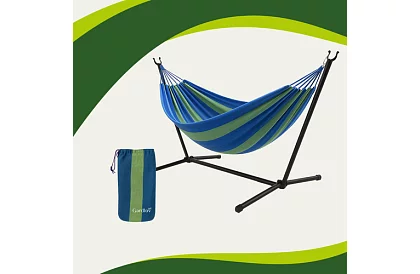 Kerti függőágy 200 × 150 cm kerettel