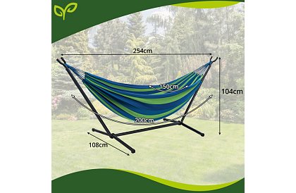 Kerti függőágy 200 × 150 cm kerettel