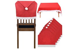 Karácsonyi székpárna szett 6 db + asztalterítő