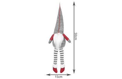 Ülő manó – szürke elf 50 cm